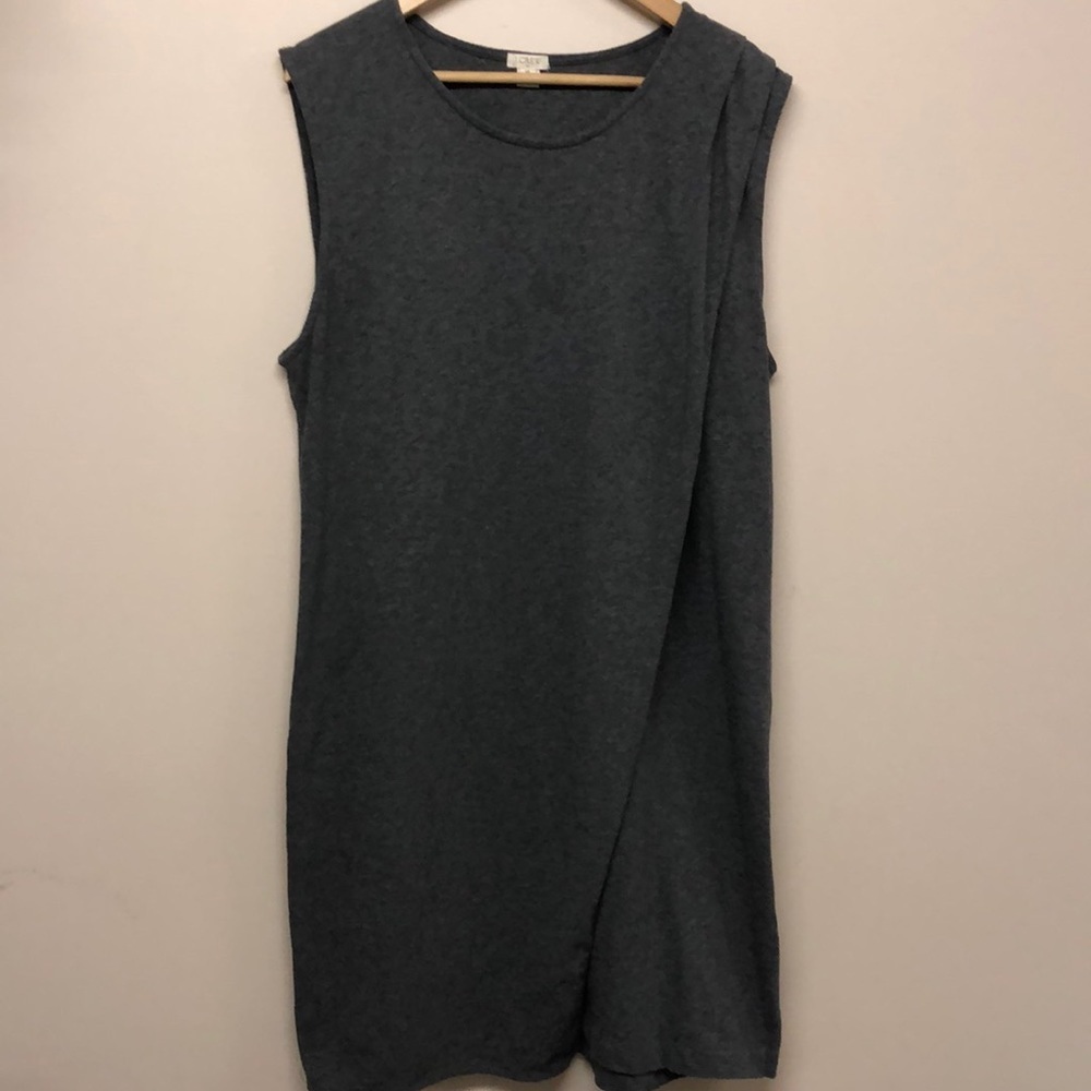 J crew gray front detailed dress